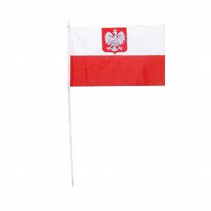 FLAGA POLSKI CHORĄGIEWKA GROT PCV BARWY ORZEŁ 6x11cm