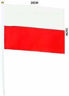 FLAGA POLSKA CHORĄGIEWKA PCV 28x21cm