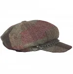 Kaszkiet Damski Czapka z Daszkiem na Jesień Zimę z podszewką kolorowa Jodełka Ka291D - 3