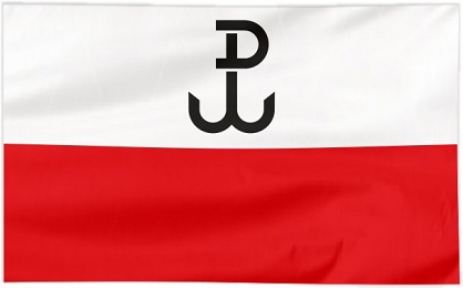 FLAGA POLSKI POLSKA WALCZĄCA POWSTANIE WARSZAWSKIE 120/75cm