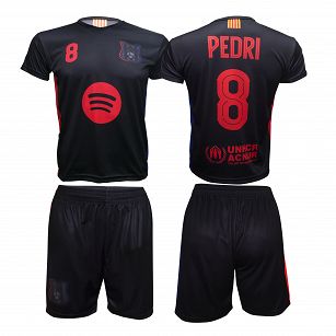 KOMPLET STRÓJ PIŁKARSKI PEDRI FC BARCELONA CZARNY 24/25