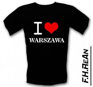 Śmieszne koszulki I love WARSZAWA